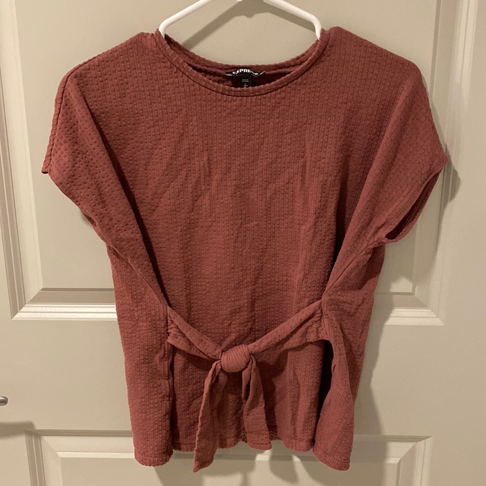 Express Tie Front Tee, Size S